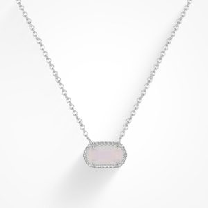 Aura Necklace - Opal, Silver